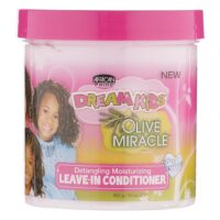African Pride Dream Kids Olive Miracle Detangling Moisturizing Leave-In Conditioner - Contains Olive Oil, Moisturizes & Nourishes Coils & Hair Curls